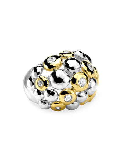Ippolita Women's Stardust Chimera Stardust Paparazzi 18k Gold, Diamond & Sterling Silver Dome Ring