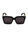 Bottega Veneta New Triangle Acetate Cat Eye Sunglasses In Black