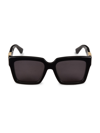 Bottega Veneta New Triangle Acetate Cat Eye Sunglasses In Shiny Black