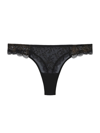 Simone Perele Women's Singuliere Lace & Mesh Tanga In Black