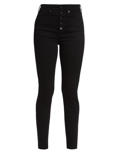 Veronica Beard Maera High-rise Faux Leather Skinny Jeans In Black