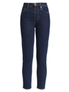 RE/DONE WOMEN'S 70S STOVE PIPE HIGH-RISE CROP JEANS