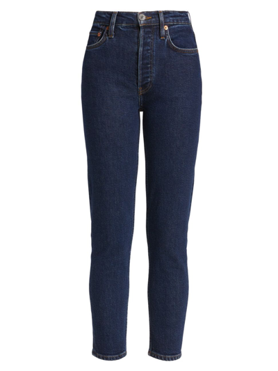 Re/done 70s Stove Pipe High-rise Straight-leg Jeans In Barely Worn