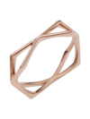 Oradina 14k Rose Solid Gold 1975 Bow Ring In Rose Gold