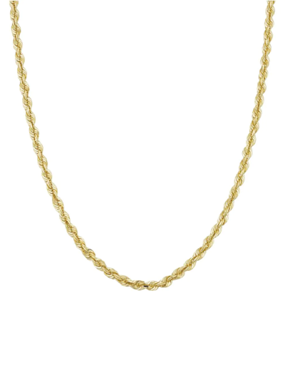 Oradina 14k Yellow Solid Gold Titan Rope Statement Chain Necklace In Yellow Gold