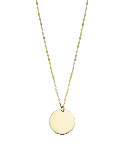 Oradina 14k Yellow Solid Gold Manhattan Pendant Necklace In Yellow Gold