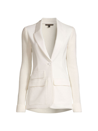 Capsule 121 The Lovell Knit Single-breasted Jacket In Ivory