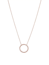 Oradina 14k Rose Solid Gold Caesar Pendant Necklace In Rose Gold