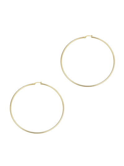Oradina 14k Yellow Solid Gold Everything Oversized Hoops In Yellow Gold