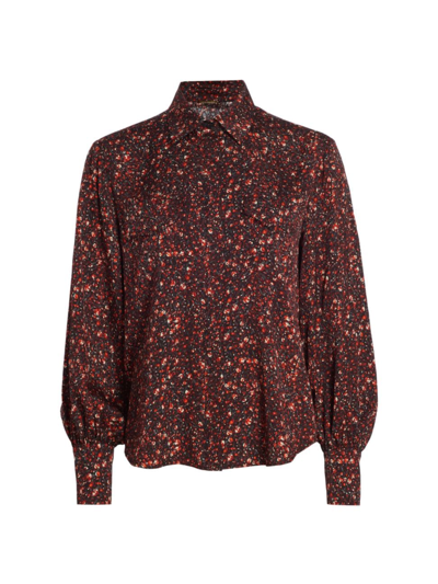 Elie Tahari Garnet Vines Silk Blouse