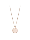 Oradina 14k Rose Solid Gold Manhattan Pendant Necklace In Rose Gold