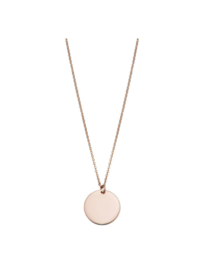 Oradina 14k Rose Solid Gold Manhattan Pendant Necklace In Rose Gold