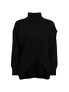 Elie Tahari Cross-front Cashmere Sweater In Noir