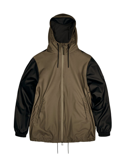 Rains Storm Breaker Raincoat In Black-wood