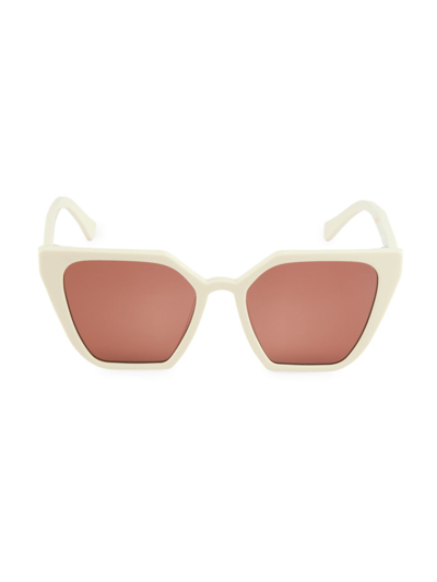 Zeus + Dione Alkistis 53mm Butterfly Sunglasses In Ivory