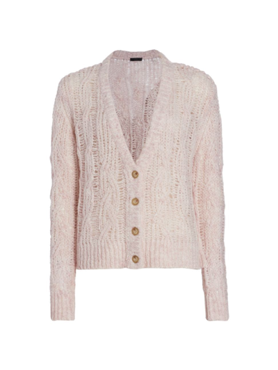 Atm Anthony Thomas Melillo Open Cable-knit Cardgian In Faded Dawn