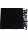 Vivienne Westwood Orb And Logo-embroidered Wool Scarf In Black