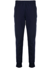 Lacoste Logo-embroidered Track Pants In Blue
