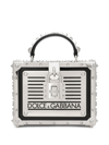 DOLCE & GABBANA DOLCE BOX STUDDED TOP-HANDLE BAG