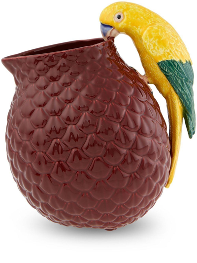 Bordallo Pinheiro 'amazónia' Glazed Pitcher In Red