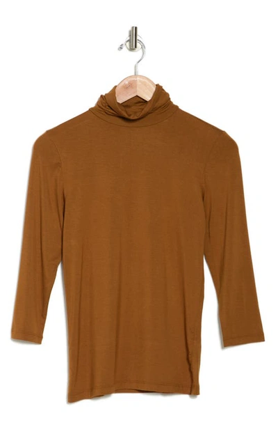 L Agence Aja Jersey Turtleneck Top In Birch