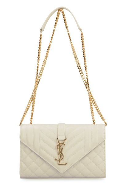 Saint Laurent Envelope Small Shoulder Bag In White