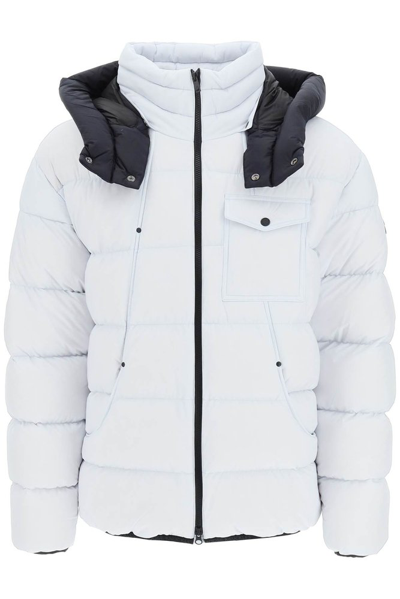 Moose Knuckles 'bedstuy' Puffer Jacket With Quilted Logo In Multi-colored