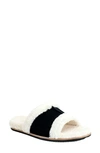 Revitalign Clara Orthotic Faux Fur Lined Slide Slipper In Black