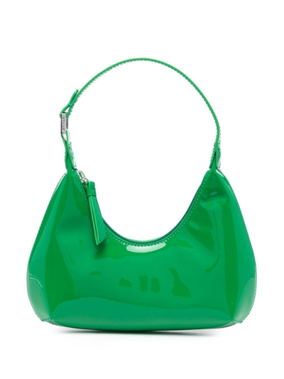 By Far Patent-leather Small Shoulder Bag In Green