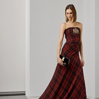 plaid evening dress Women's Purely Hers Sleeveless Plaid Mini Dress in Rust Plaid main image 1