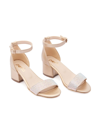 Tulleen Rhinestone Block-heel Sandals In Neutrals