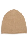 Vince Boiled Cashmere Chunky Knit Beanie In Camel