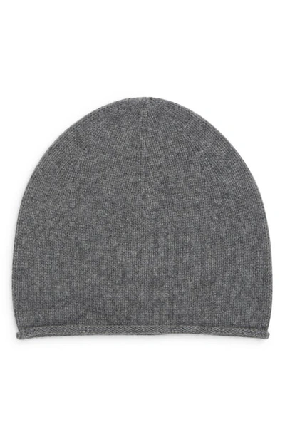 Vince Boiled Cashmere Chunky Knit Beanie In Gray