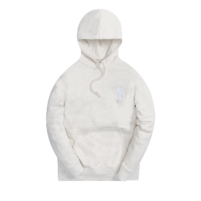 Pre-owned Kith For The New York Yankees Williams Iii Hoodie 'heather Oatmeal' In Cream