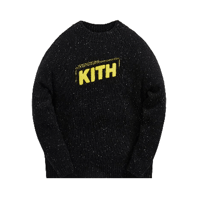Pre-owned Kith For Star Wars Galaxy Crewneck Sweater 'black'