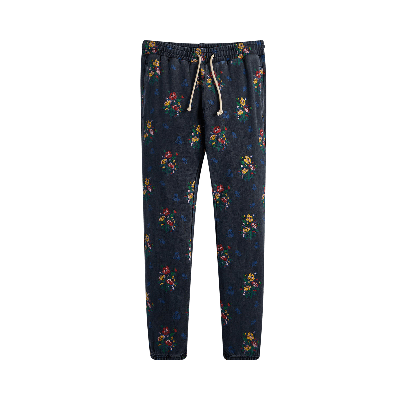 Pre-owned Kith Begonia Floral Williams I Sweatpant 'nocturnal' In Blue