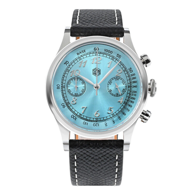Pre-owned San Martin Men Chronograph Watch 38mm Quartz Panda Couple Wristwatch Vk6430