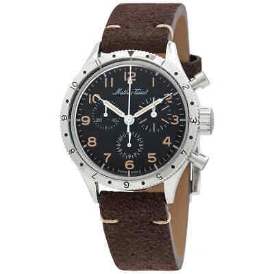 Pre-owned Mathey-tissot Homage Type Xx Chronograph Quartz Black Dial Men's Watch