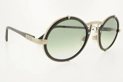 Pre-owned Cazal Sunglasses 644 011 53mm Matt Black Silver Frame With Grey Gradient Lenses In Gray