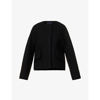 PROENZA SCHOULER MELTON ROUND-NECK RELAXED-FIT WOOL-BLEND JACKET