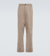 AMI ALEXANDRE MATTIUSSI ALEX FIT STRAIGHT COTTON GABARDINE PANTS