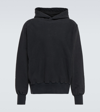Gr10k Compass Raglan Cotton Jersey Hoodie In Off Black