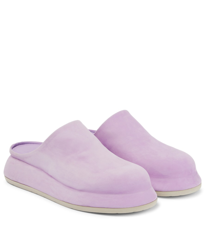 Jacquemus Leather Mules In Lilac