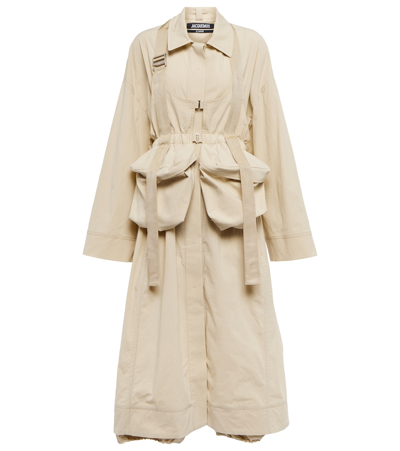 Jacquemus Le Manteau Carozzu Cotton-blend Coat In Brown