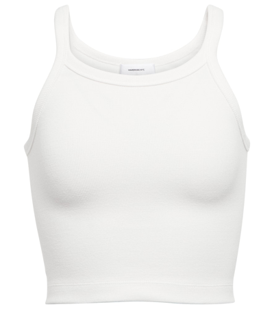 WARDROBE.NYC X HAILEY BIEBER HB CROPPED COTTON-BLEND TANK TOP