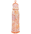 Poupette St Barth Isabelle Printed Halterneck Jumpsuit In White Orange Botanique