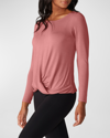 Tavi Noir Synergy Twist-front Long-sleeve Top In Canyon