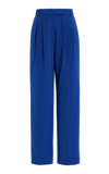 THE FRANKIE SHOP BEA PLEATED PINSTRIPED STRAIGHT-LEG TROUSERS