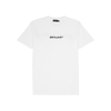 Benjart Logo Spray Cotton T-shirt In White And Black