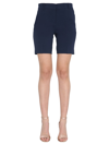 Michael Michael Kors Compact Text Shorts In Blue